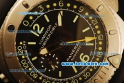 Panerai Pam 193 Luminor Submersible Automatic with Black Dial and Black Rubber Strap