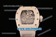 Richard Mille RM 055 Bubba Watson Tourbillon Manual Winding Steel Case with Skeleton Dial and Dot Markers - White Inner Bezel
