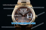 Rolex Day-Date Swiss ETA 2836 Automatic 18K Rose Gold Case with Rose Gold Dial Diamonds Markers and 18K Rose Gold Bracelet (BP)