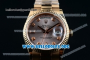 Rolex Day-Date Swiss ETA 2836 Automatic Rose Gold Case with Rose Gold Dial Diamonds Markers and Rose Gold Bracelet (BP)