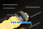 Richard Mille RM35-02 Carbon Fiber With Miyota 9015 Movement 1:1 Clone Yellow Rubber