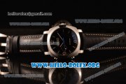 Panerai Luminor 1950 3 Days Chrono Flyback Automatic Asia Automatic Steel Case with Black Dial and Black Leather Strap PAM 524 Panerai Luminor 1950 3 Days Chrono Flyback Automatic Asia Automatic Steel Case with Black Dial and Black Leather Strap PAM 524
