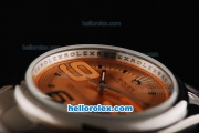 Rolex Air-King Oyster Perpetual Automatic Movement Rose Gold Dial with Steel Case and SS Strap