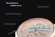 Patek Philippe Grand Complication Chronograph Miyota OS20 Quartz Rose Gold Case with Gray Dial and Stick Markers