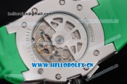 Richard Mille RM60-01 Asia Automatic Steel Case with Skeleton Dial Green Rubber Strap and Stick/Arabic Numeral Markers