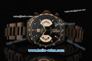 Tag Heuer Grand Carrera Calibre 17 Chronograph Quartz Movement PVD Case with Black Dial and PVD Strap