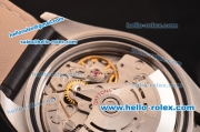 Rolex Daytona Swiss Valjoux 7750-SHG Automatic Steel Case with Black Dial and Black Leather Strap