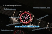 Rolex Sea-Dweller Deepsea Asia 2813 Automatic PVD Case with Black Nylon Strap and Hot Pink Diver Index