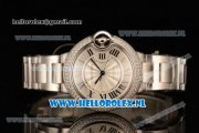 1:1 Cartier Ballon Bleu De 2671 Auto Steel Case with White Dial and Steel Bracelet