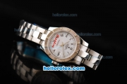 Rolex Datejust Oyster Perpetual Automatic Movement Full Steel with White Dial and Black Roman Markers-Lady Size