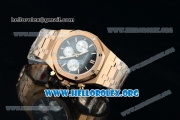 Audemars Piguet Royal Oak 41MM Chronograph Swiss Valjoux 7750 Automatic Rose Gold Case/Bracelet with Black Dial (EF)