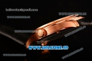 IWC Portugieser Hand-Wound Asia 6497 Manual Winding Rose Gold Case with Black Dial and Rose Gold Arabic Numeral Markers