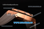 Audemars Piguet Royal Oak Offshore Miyota Quartz Rose Gold Case with Grey Dial and White Stick Markers (EF)