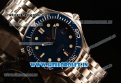 Omega Seamaster 300M Swiss ETA 2824 Automatic Steel Case With Blue Dial And Blue Ceramic Bezel