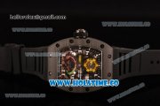 Richard Mille Jean Todt Limited Edition RM 036 Asia Seagull SH Automatic Carbon Fiber Case with Skelton Dial White Markers and Black Rubber Strap