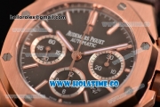 Audemars Piguet Royal Oak Chrono 41MM Swiss Valjoux 7750 Automatic Full Rose Gold with Stick Markers and Coffee Dial (EF)