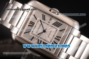 Cartier Tank Anglaise Miyota 9015 Automatic Steel Case/Bracelet with Silver Dial and Roman Numeral Markers