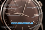 Zenith Vintage Miyota 9015 Automatic Steel Case with Brown Dial and Brown Leather Strap - (AAAF)