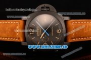 Panerai Luminor 1950 3 Days Chrono Flyback Automatic Ceramica PAM 580 Clone P.9000 Automatic Ceramic Case with Black Dial and Stick/Arabic Numeral Markers (KW)