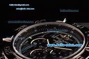 Breitling Chronomat B01 Chronograph Quartz Silver Case with Black Dial-Roman Markers and Black Rubber Strap