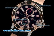 Ulysse Nardin Maxi Marine Diver Automatic Movement Steel Case with Black Dial and Black Rubber Strap