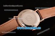 Patek Philippe Calatrava Miyota Quartz Rose Gold Case with Diamonds Markers and Rose Gold Dial