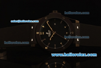 Hublot Classic Fusion Automatic PVD Case with Black Dial and Black Rubber Strap - ETA Coating