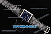 Cartier Tank MC Asia ST16 Automatic Steel Case with Blue Dial and White Roman Numeral Markers - ETA Coating