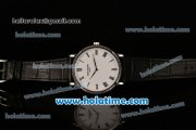 Patek Philippe Calatrava Miyota OS2035 Quartz Steel Case with Roman Numeral Markers and White Dial