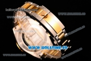 Rolex Daytona II Chrono Swiss Valjoux 7750 Automatic Two Tone Case/Bracelet with Grey Dial Yellow Gold Bezel and Black Dial(JF)