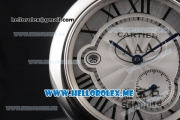 Cartier Ballon Bleu De Large Asia 2813 Automatic Two Tone Case/Bracelet with Silver Dial and Roman Numeral Markers