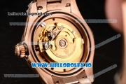 Rolex Datejust Swiss ETA 2671 Automatic Rose Gold Case with Brown Dial Stick Markers and Rose Gold Bracelet (BP)