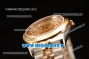 Rolex Datejust 37mm Swiss ETA 2836 Automatic Two Tone with Gold Dial and Stick Markers