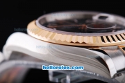 Rolex Datejust Oyster Perpetual Automatic Rose Gold Bezel with Black Dial and White Number Marking-Small Calendar