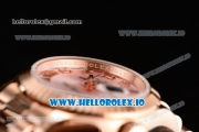 Rolex Datejust Swiss ETA 2671 Automatic Rose Gold Case with Pink Dial Roman Numeral Markers and Rose Gold Bracelet (BP)