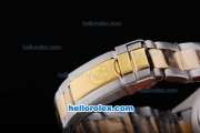 Rolex Datejust for BMW Quartz Movement with Graduated Gold Bezel and White Dial,Gold Number Marking and Small Calendar