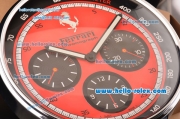 Ferrari Granturismo Quartz Wall Clock Stainless Steel Case with Red Dial