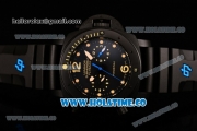 Panerai PAM 617 Luminor Submersible Flyback Asia Automatic Titanium Case with Black Dial and Yellow Dot Markers