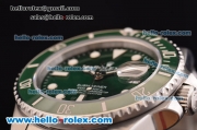 Rolex Submariner Swiss ETA 2836 Automatic Steel Case/Strap with Green Ceramic Bezel and Green Dial