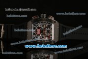 Richard Mille Felipe Massa Flyback Chrono Swiss Valjoux 7750 Automatic PVD Case with Numeral Markers Skeleton Dial and Black Rubber Bracelet