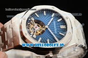 Audemars Piguet Royal Oak Tourbillon Swiss Tourbillon Manual Winding Movement Steel Case Blue Dial With Stick Markers Steel Bracelet
