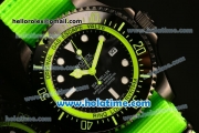 Rolex Sea-Dweller Deepsea Asia 2813 Automatic PVD Case with Green Nylon Strap and Green Diver Index