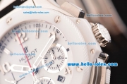 Hublot Big Bang Chronograph Swiss Valjoux 7750-DD Automatic Steel Case with White Dial and Ceramic Bezel