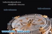 Breitling Chronomat Evolution 36mm Chronograph Miyota OS10 Quartz Two Tone Case/Strap with White Dial