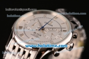 Omega De Ville Co-Axial Chronograph VK Quartz Movement Steel Case and Strap with Silver Dial