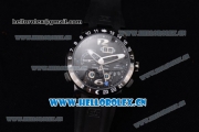 Ulysse Nardin Executive Dual Time & Big Date Asia ST25 Automatic PVD Case Black Dial White Markers and Black Rubber Strap