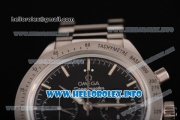 Omega Speedmaster'57 Chronograph Clone Omega 9300 Automatic Steel Case/Bracelet with Black Dial and Stick Markers (EF)