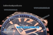 Ulysse Nardin El Toro / Black Toro Asia Automatic Rose Gold Case with Black Dial Stick Markers and PVD Bezel