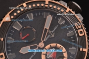 Ulysse Nardin Maxi Marine Diver Asia ST25 Automatic PVD Case with Black Rubber Strap and Black Dial