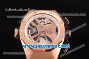 Audemars Piguet Royal Oak Concept Laptimer Michael Schumacher Limited Edition Miyota Quartz Rose Gold Case with Skeleton Dial Rose Gold Bezel and Black Rubber strap